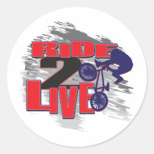 Pegatina Redonda Rider 2 en vivo BMX