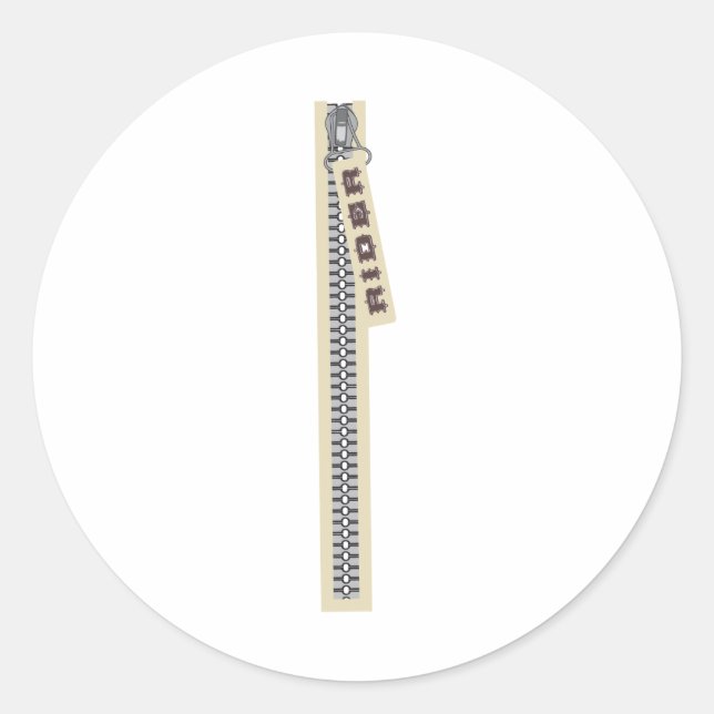 Pegatina Redonda Rider Zipper (Anverso)