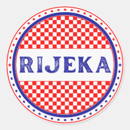Pegatina Redonda Rijeka City Pride Emblem – Croatian Identity