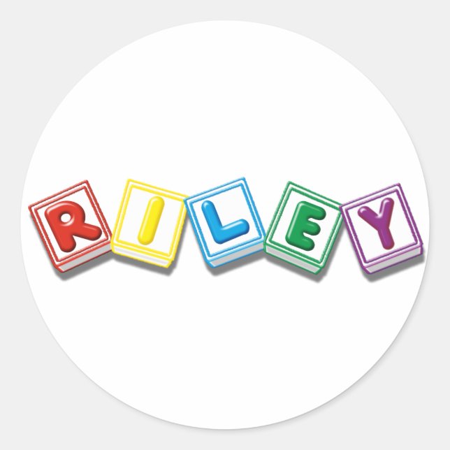 Pegatina Redonda Riley (Anverso)