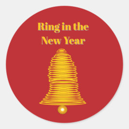 Pegatina Redonda Ring in the New Year Envelope Seals