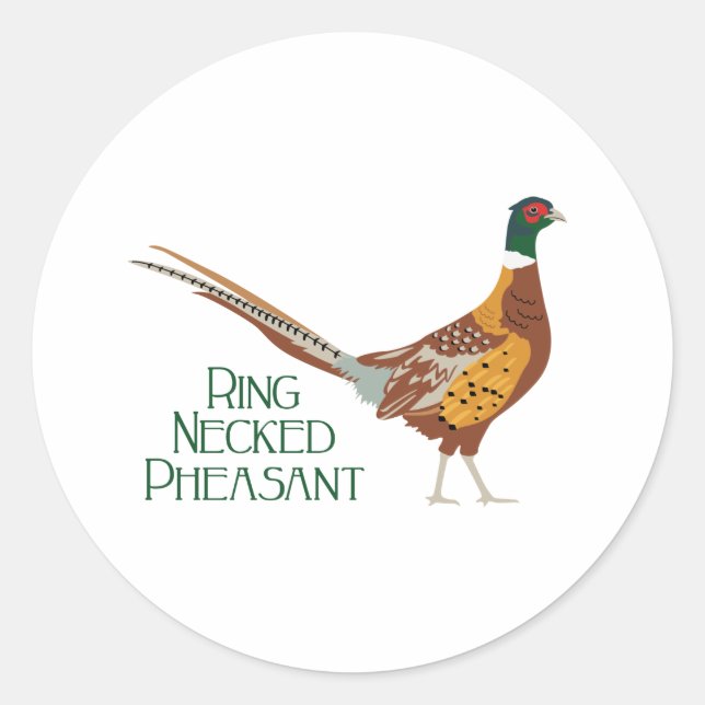 Pegatina Redonda Ring Necl Pheasant (Anverso)