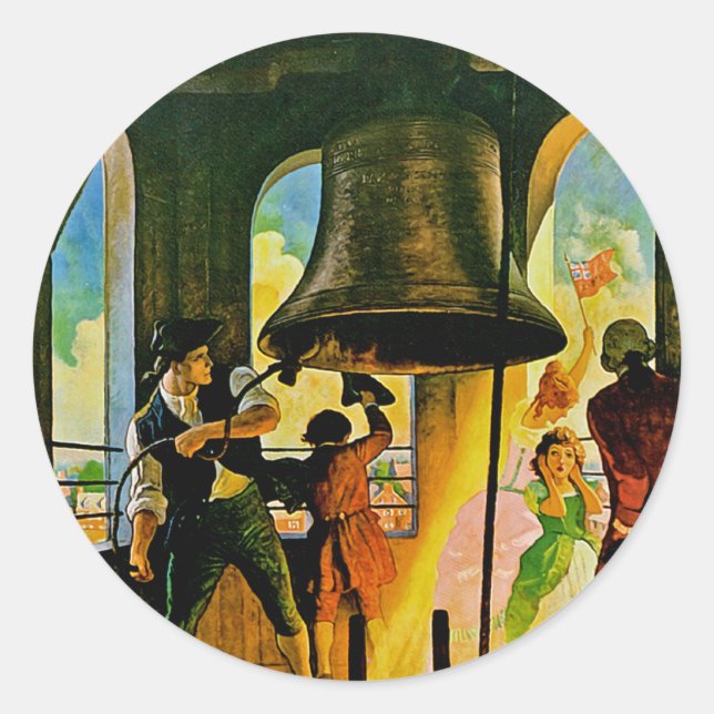 Pegatina Redonda Ring Out Liberty (Anverso)