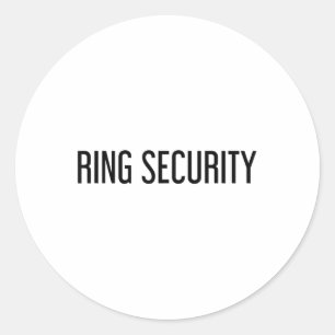 Pegatina Redonda Ring Security Funny Boda Bride Groom Fiesta Regalo
