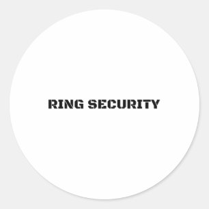 Pegatina Redonda Ring Security Funny Boda Bride Groom Fiesta Regalo