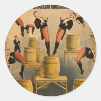 Pegatina Redonda Ringling Bros. / Raschetta Bros.