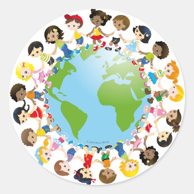 Pegatina Redonda Riñón mundial (Anverso)