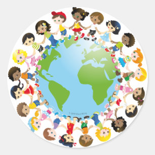 Pegatina Redonda Riñón mundial