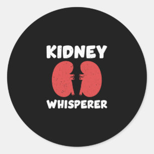 Pegatina Redonda Riñón Whisperer Diálisis Graciosa Enfermera RN