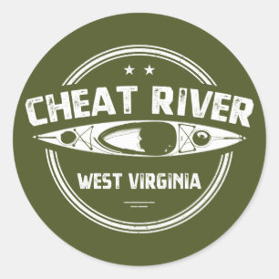 Pegatina Redonda Río Cheat, Virginia Occidental