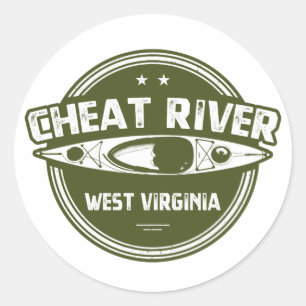 Pegatina Redonda Río Cheat, Virginia Occidental