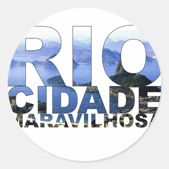 Pegatina Redonda Río de Janeiro (Anverso)