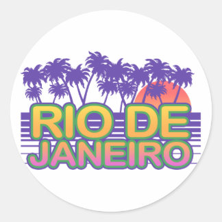 Pegatina Redonda Río de Janeiro