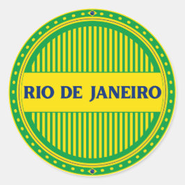Pegatina Redonda Rio de Janeiro City Pride – Brazilian Identity