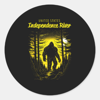 Pegatina Redonda río de la independencia estados unidos