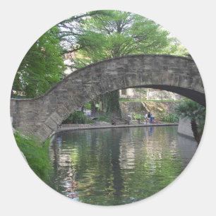 Pegatina Redonda Río de los Puentes de San Antonio