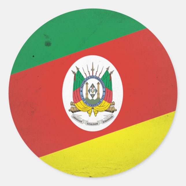 Pegatina Redonda Río Grande del Sur (Anverso)