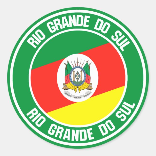 Pegatina Redonda Rio Grande do Sul Round Emblem (Anverso)