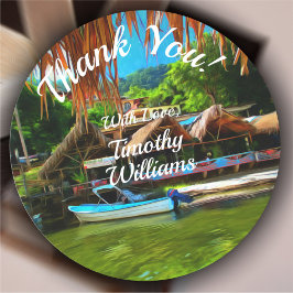 Pegatina Redonda Río Mismaloya 0331