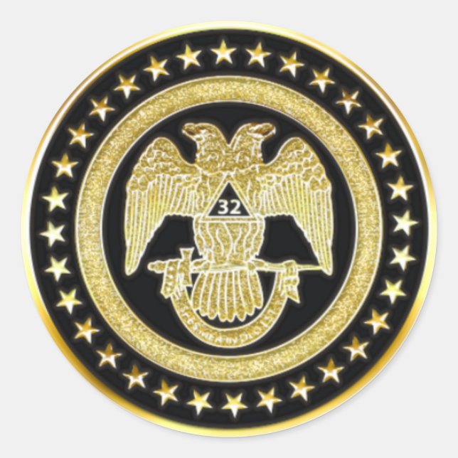 Pegatina Redonda Rita escocesa 32 (Anverso)