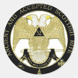 Pegatina Redonda Rito escocés