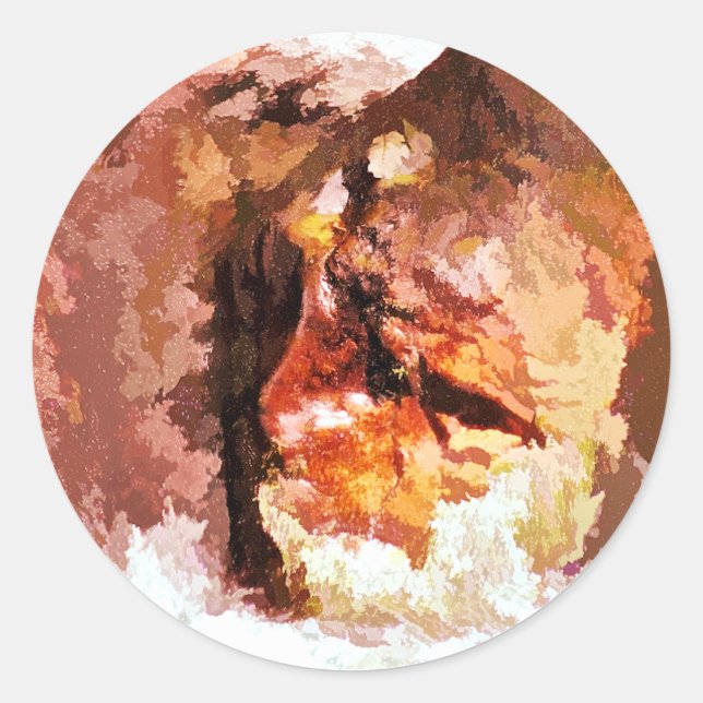 PEGATINA REDONDA RIVER SPIRIT (Anverso)