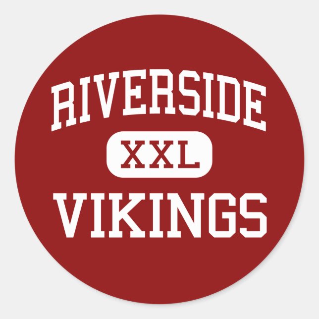Pegatina Redonda Riverside - Vikings - Junior - Riverside (Anverso)