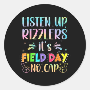Pegatina Redonda Rizz Día del Campo Feliz Día del Rizzlers Profesor