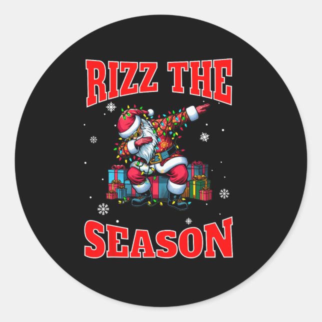 Pegatina Redonda Rizz The Season Funny Middle School Gen Alpha Chri (Anverso)