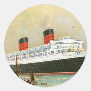 Pegatina Redonda RMS Mauretainia