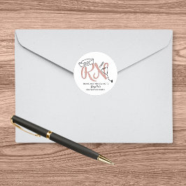 Pegatina Redonda RN enfermera fiesta de graduación gracias idea de 