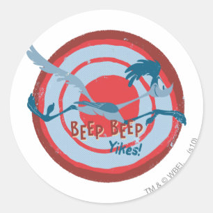 PEGATINA REDONDA ROAD RUNNER™ BEEP BEEP!