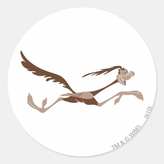 Pegatina Redonda ROAD RUNNER™ en ejecución (Anverso)