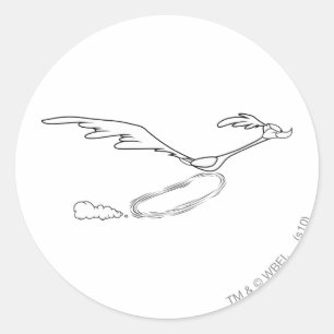 Pegatina Redonda ROAD RUNNER™ en funcionamiento rápido