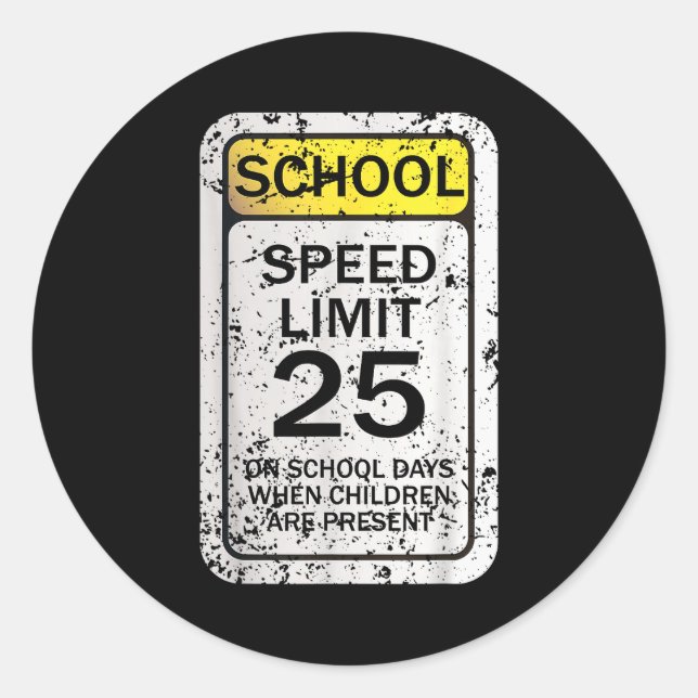 Pegatina Redonda Road Signs Funny Traffic Signs Halloween Costume P (Anverso)