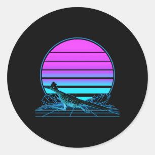 Pegatina Redonda Roadrunner Pastel Gótico Vaporwave