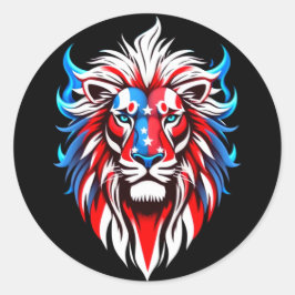 Pegatina Redonda Roar estadounidense