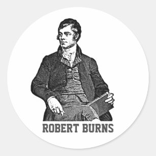 Pegatina Redonda Robert Burns