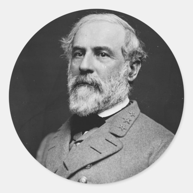 PEGATINA REDONDA ROBERT E. LEE (Anverso)