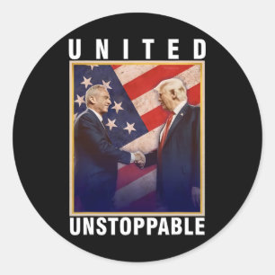 Pegatina Redonda Robert F Kennedy Jr Trump Unstopable