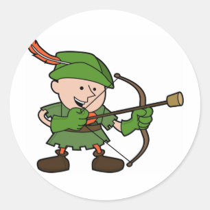 Pegatina Redonda Robin Hood