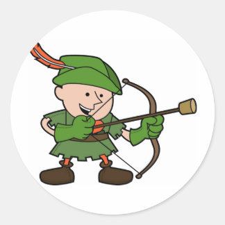 Pegatina Redonda Robin Hood