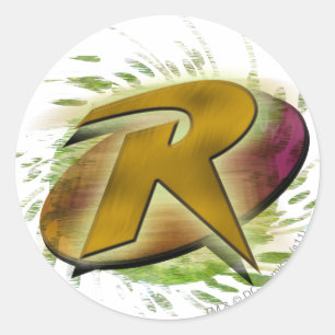 Pegatina Redonda Robin-R