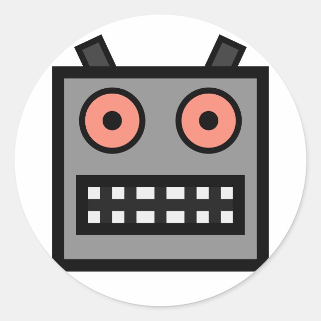PEGATINA REDONDA ROBOT (Anverso)