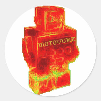 Pegatina Redonda robot caliente de MOTOVUNE