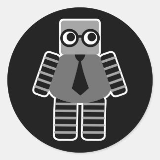 Pegatina Redonda Robot inteligente