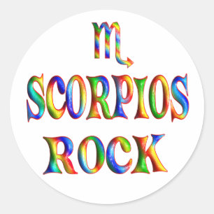 Pegatina Redonda Roca de Scorpios
