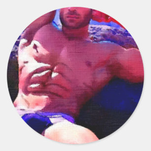 Pegatina Redonda Roca dura