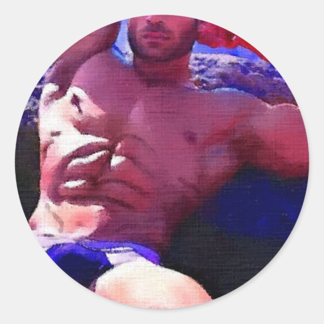 Pegatina Redonda Roca dura (Anverso)