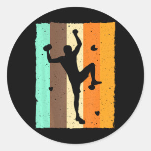 Pegatina Redonda Roca en Bouldering Escalada Para